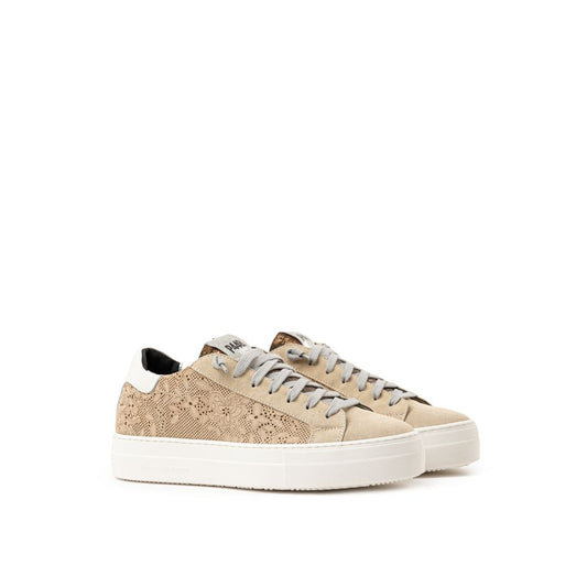 P448 Beige Leder-Sneaker im sportlichen Stil