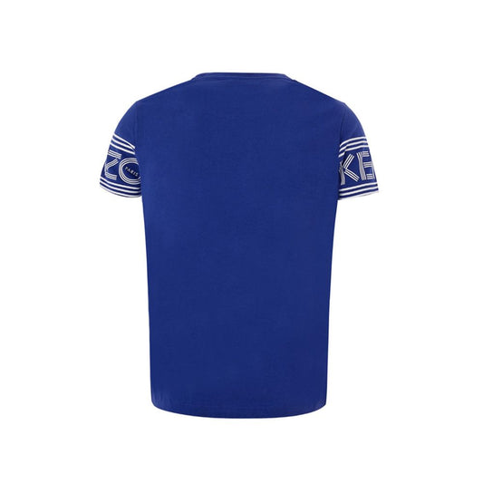 Kenzo Chic Blue Cotton Tee for Stylish Comfort