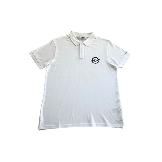 Trussardi Beachwear Weißes Poloshirt aus Baumwolle für Herren