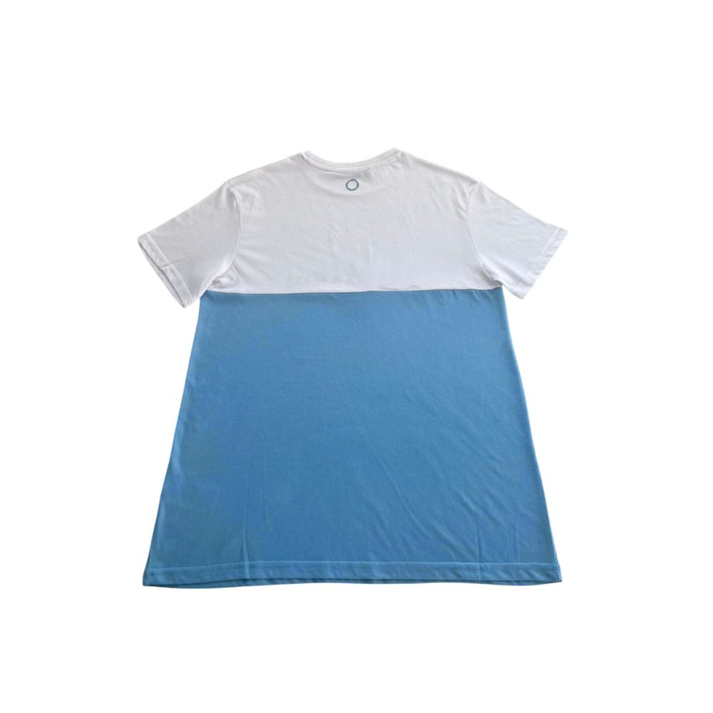 Trussardi Beachwear Hellblaues Herren-T-Shirt aus Baumwolle