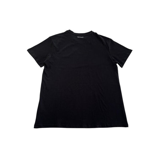 Trussardi Beachwear Schwarzes Baumwoll-T-Shirt für Herren