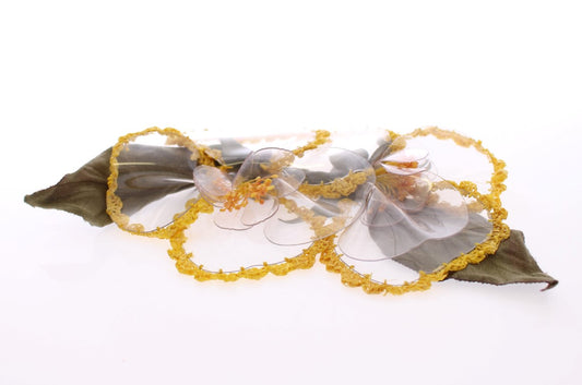 Dolce & Gabbana Floral Transparent HANDGEFERTIGTE Brosche