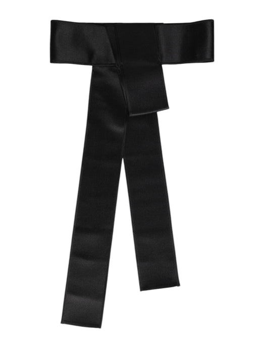 Dolce & Gabbana – breiter Taillengürtel aus schwarzem Satin