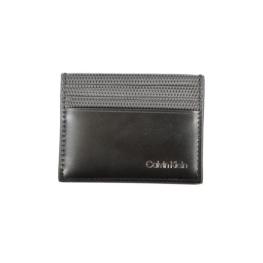 Calvin Klein Schwarze Lederbrieftasche