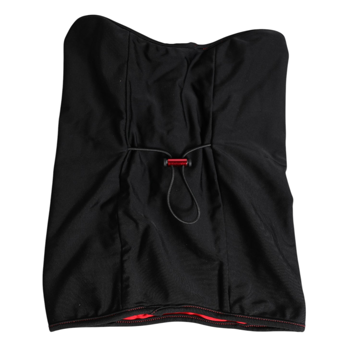 Dolce & Gabbana – Balaclava-Schal aus schwarzem Nylon mit Halswärmer