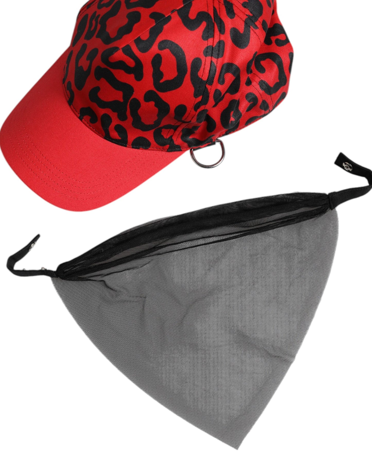 Dolce & Gabbana – Rote Baseballkappe aus Baumwolle mit 6 Paneelen für Damen