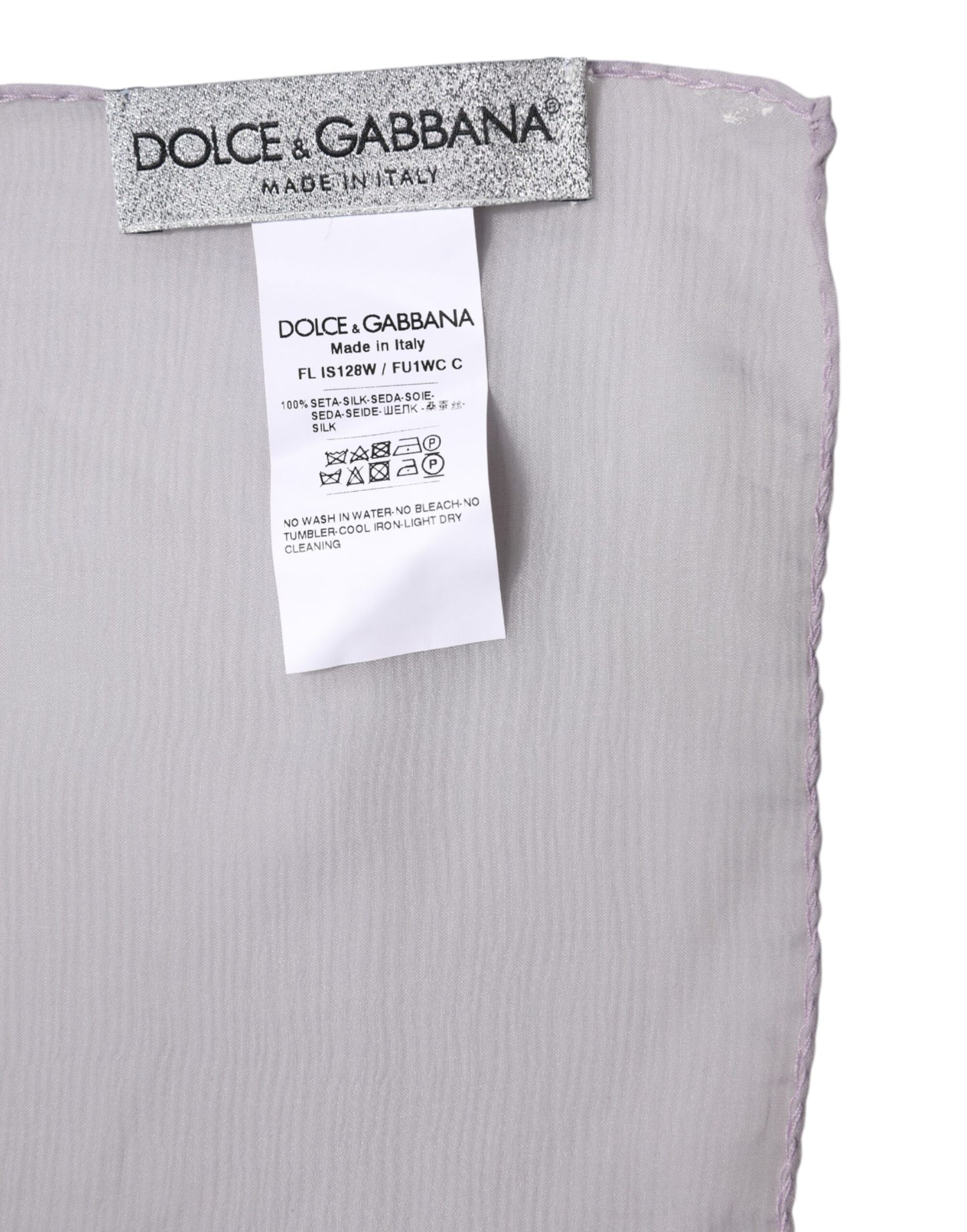 Dolce & Gabbana – Lilafarbener rechteckiger Wickelschal aus Seide