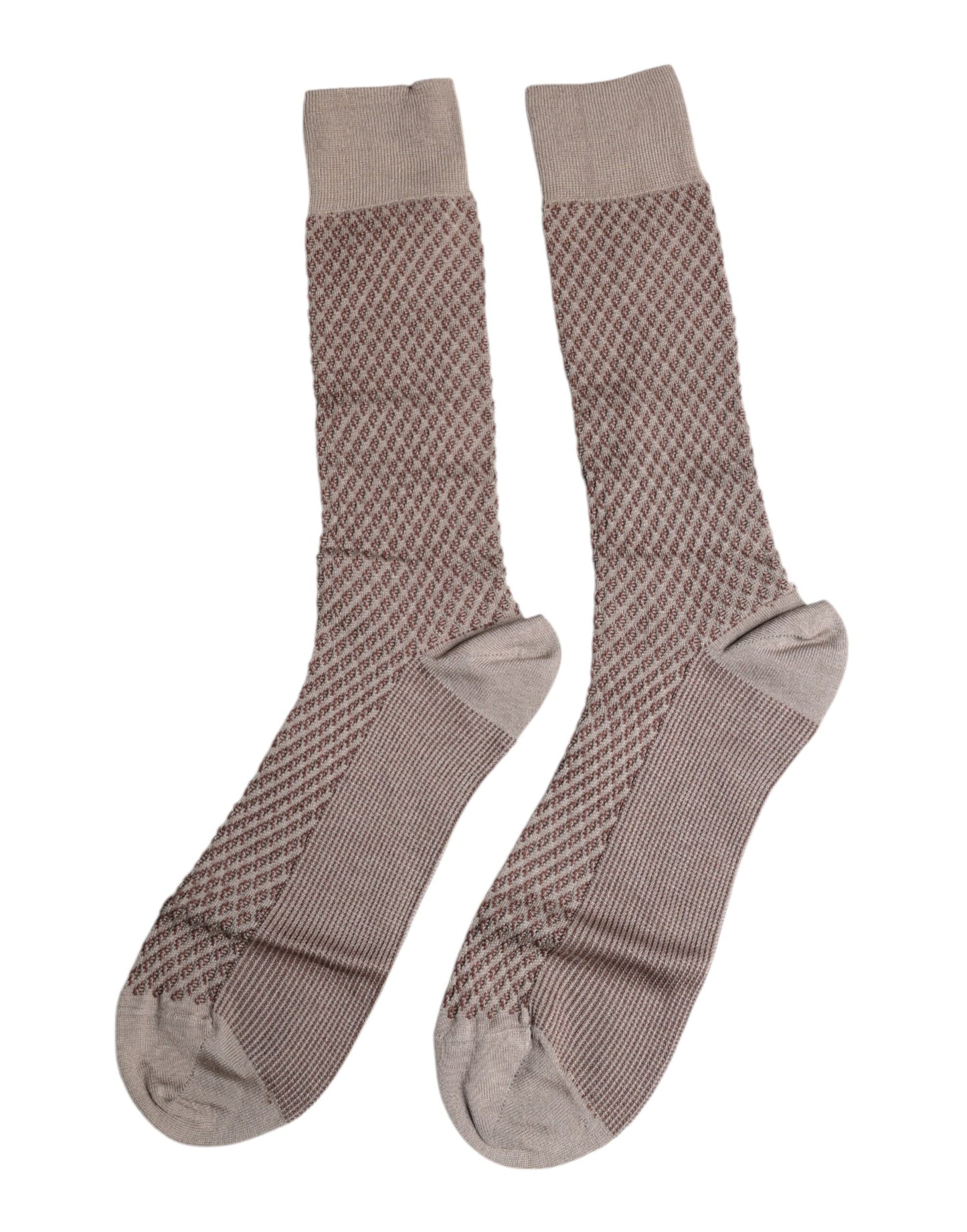 Dolce & Gabbana – Wadenlange Herrensocken mit einfarbigem DG-Logo in Braun
