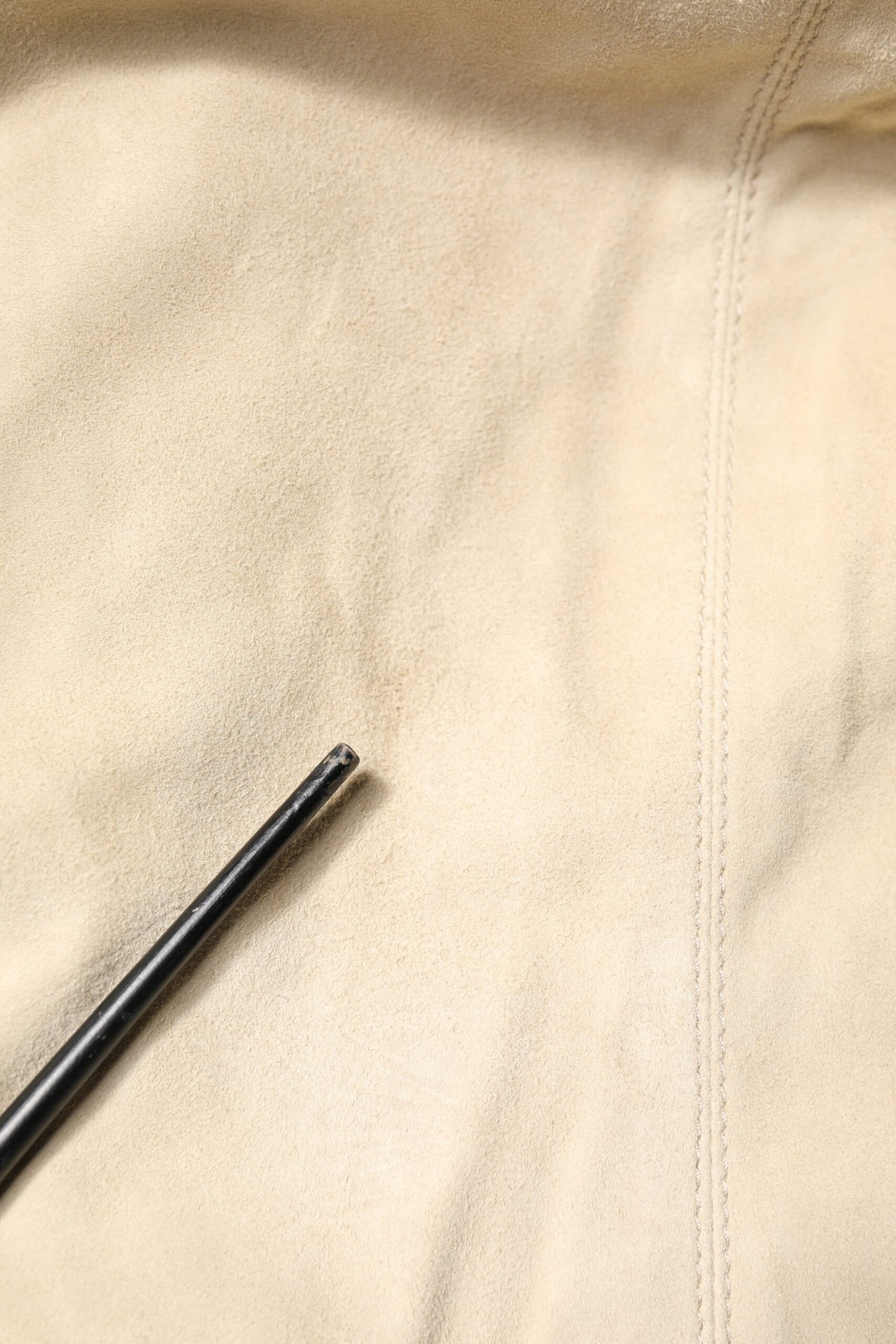 Dolce & Gabbana Beige Lammfell Full Zip Herren Bomberjacke