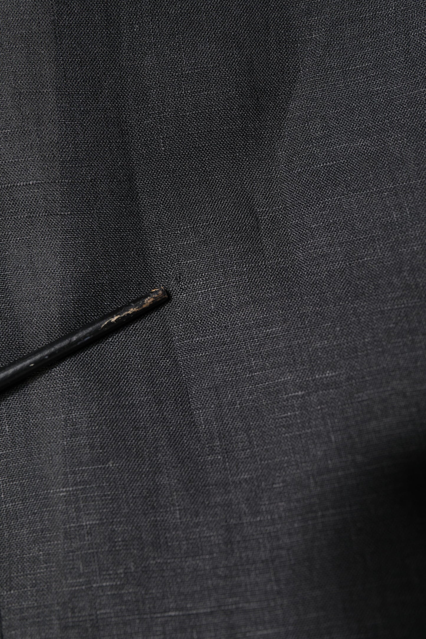 Dolce & Gabbana Schwarzer einreihiger Leinen-Mantelblazer für Herren