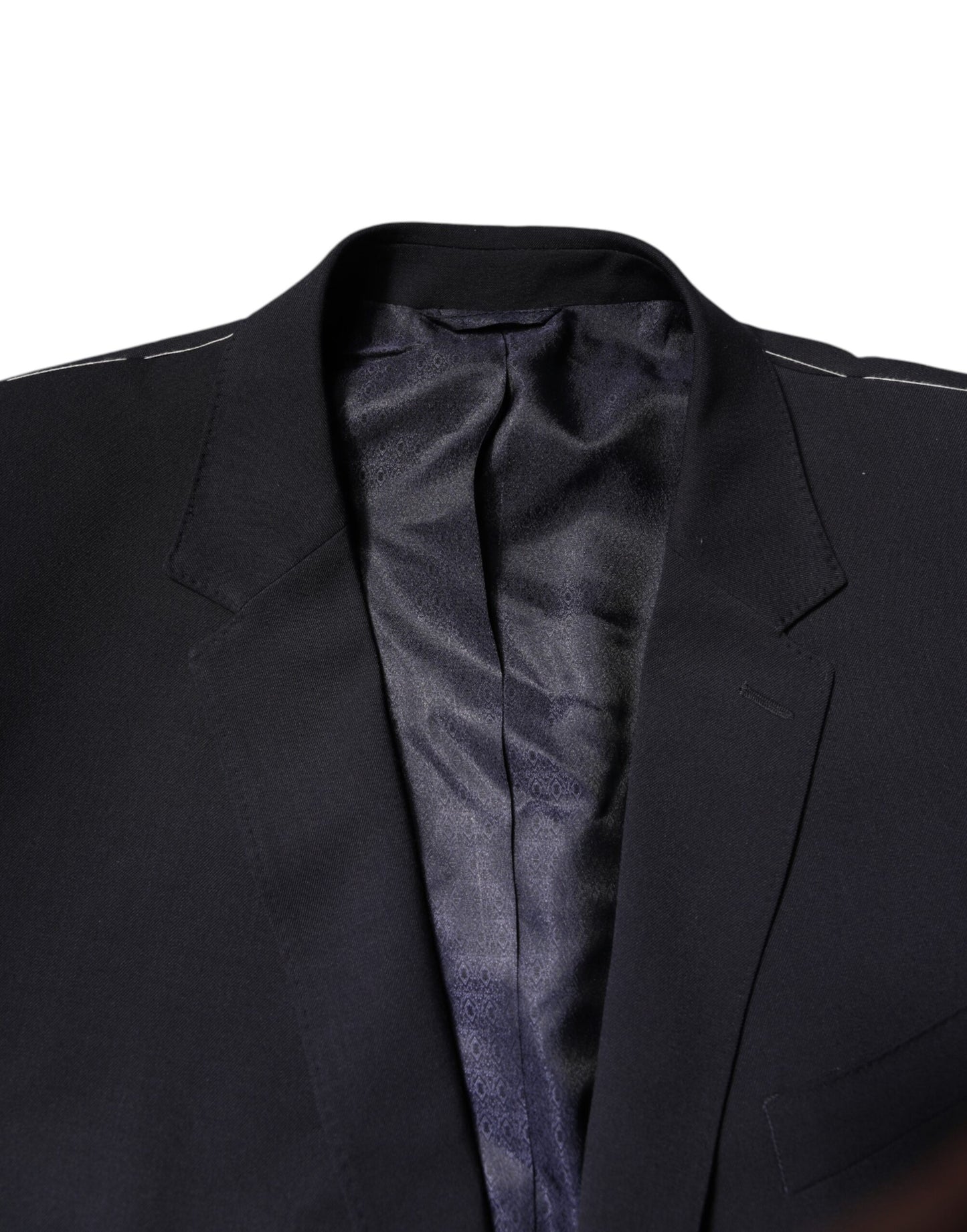 Dolce & Gabbana – Einreihiger Blazer aus dunkelblauer Wolle