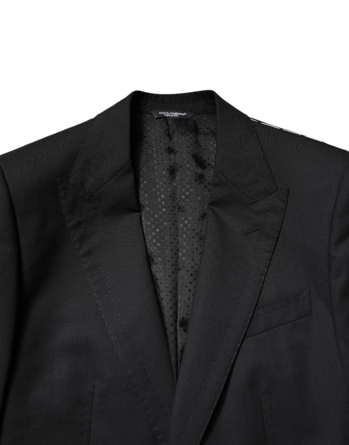 Dolce & Gabbana – Schwarzer, einreihiger, formeller Blazer mit Weste