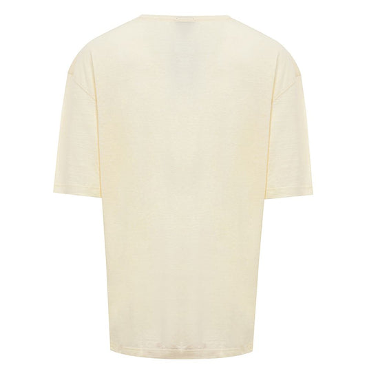 Corneliani Gelbes Leinen-T-Shirt