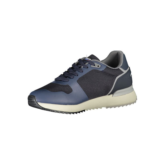 Blauer Dapper – Blaue Sneakers mit Kontrastdetails