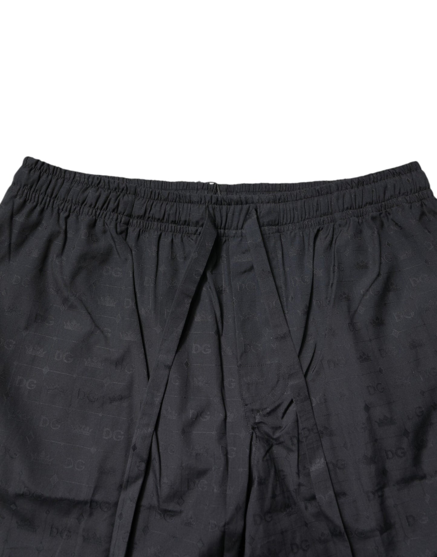 Dolce & Gabbana Herren-Pyjama-Set aus schwarzer Baumwolle, Nachtwäsche