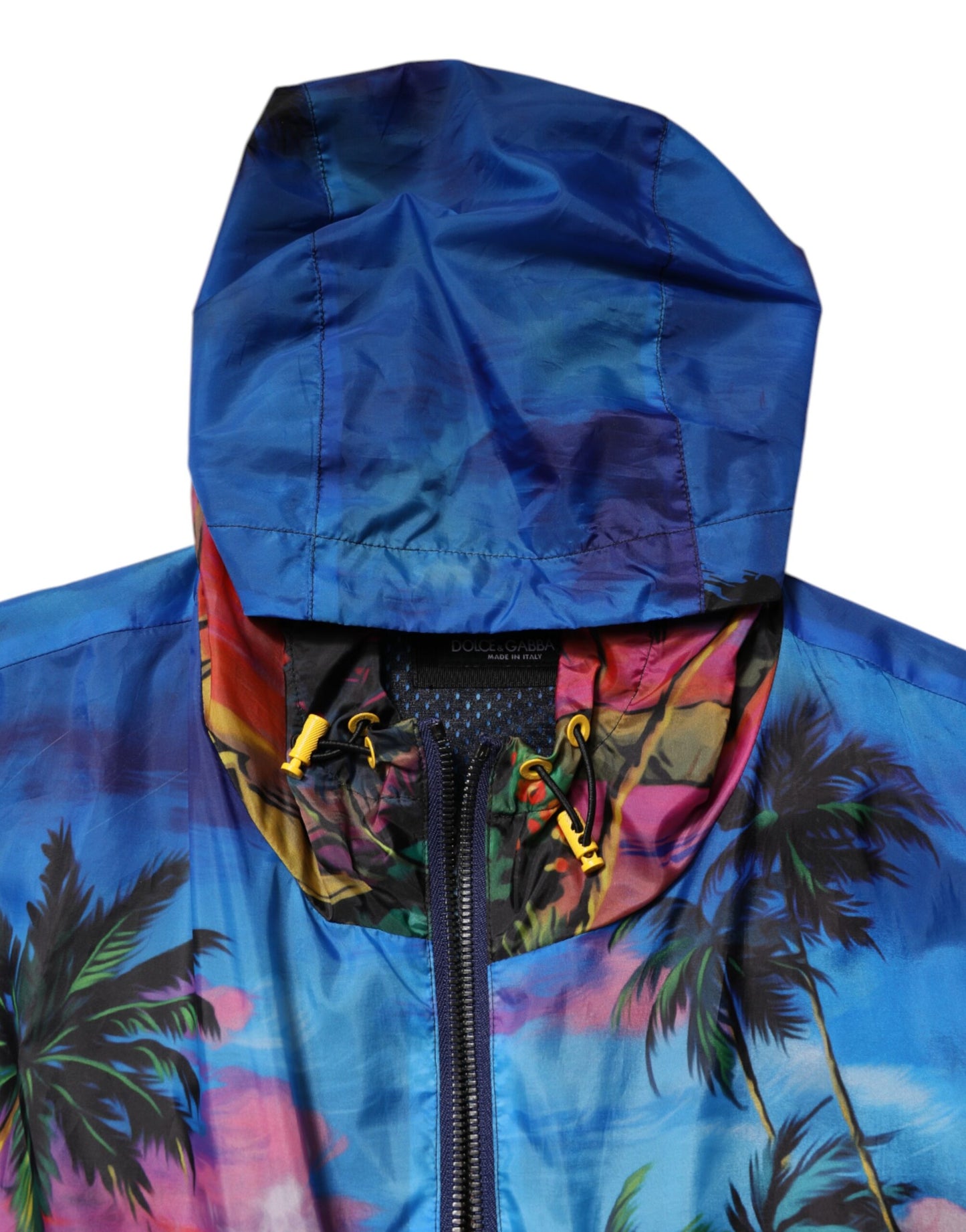 Dolce & Gabbana – Windjacke mit Kapuze und mehrfarbigem Print