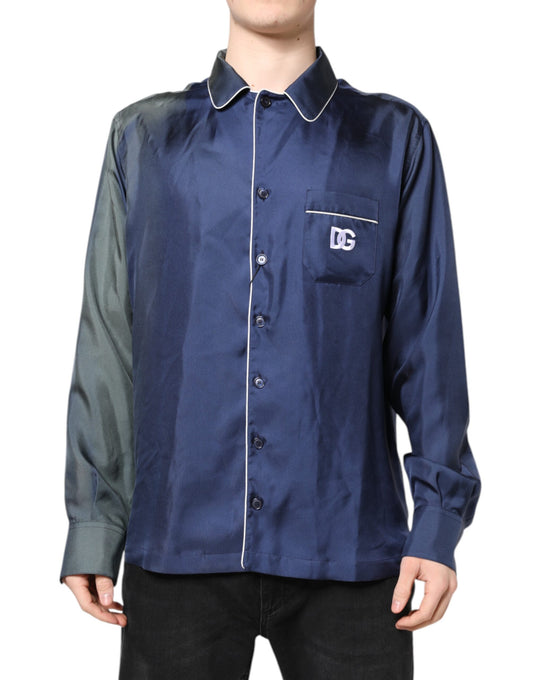 Dolce & Gabbana Mehrfarbiges Lounge-Pyjama-Nachtwäschehemd