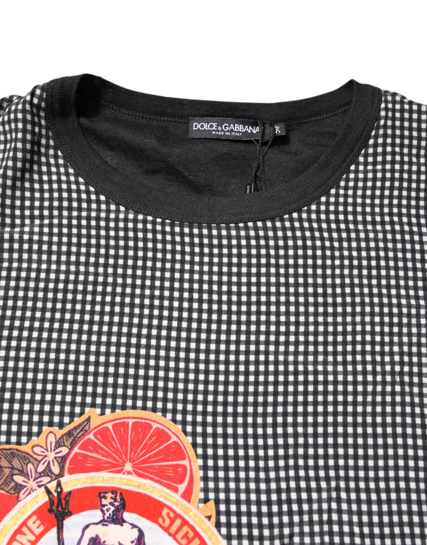Dolce & Gabbana – Schwarzes, kurzärmliges T-Shirt mit Grafikdruck
