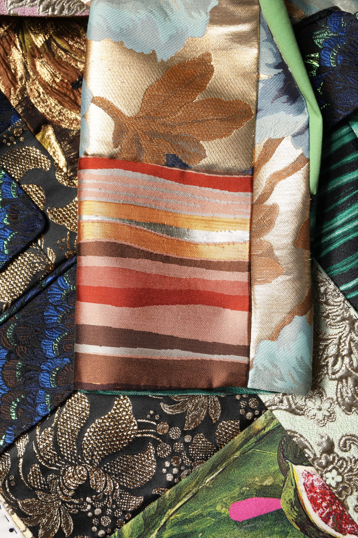 Dolce & Gabbana – Mehrfarbige Jacquardjacke mit floralem Patchwork