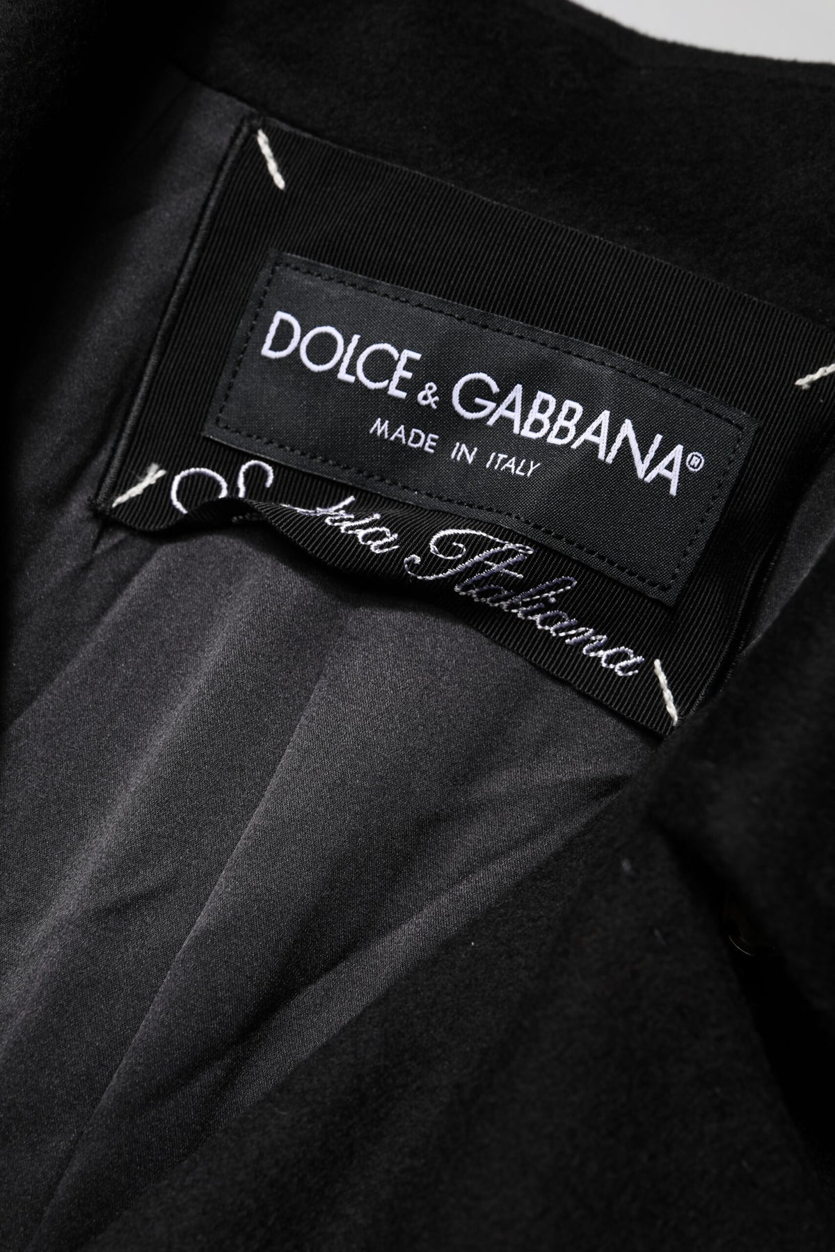 Dolce & Gabbana Sartoria Italiano Blazerjacke aus schwarzer Wolle
