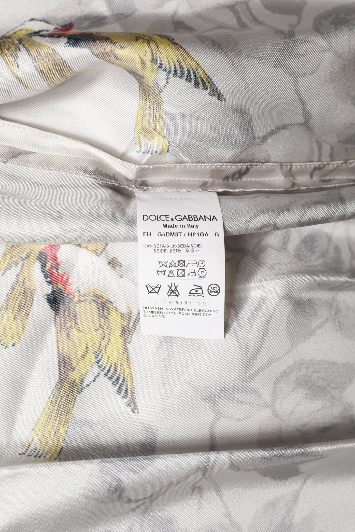 Dolce & Gabbana – Mehrfarbiges Button-Down-Hemd aus Seide mit Print
