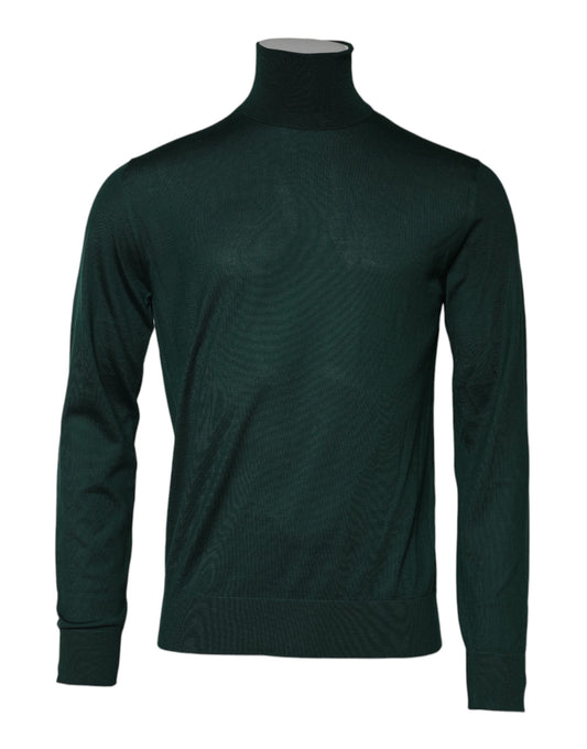 Dolce & Gabbana Grüner Kaschmir-Strickpullover für Herren