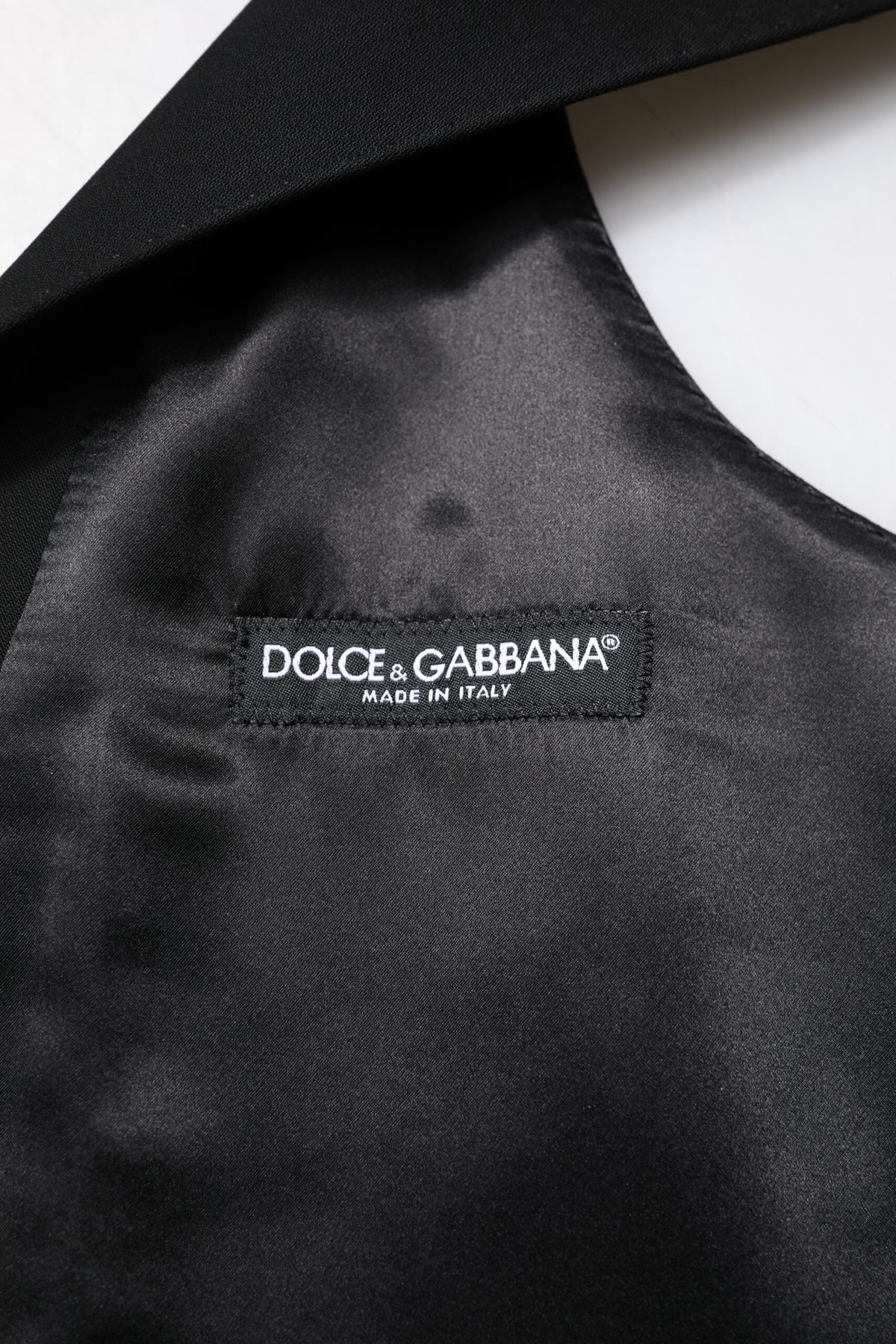 Dolce & Gabbana Schwarze Wollweste, formelle Weste