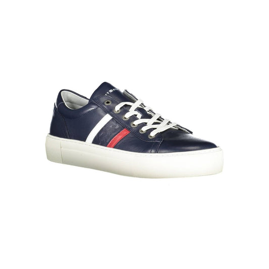 Tommy Hilfiger – Blaue Leder-Sneaker für Herren