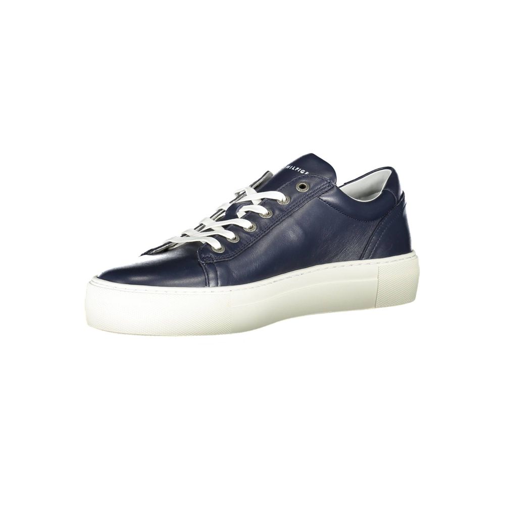 Tommy Hilfiger – Blaue Leder-Sneaker für Herren