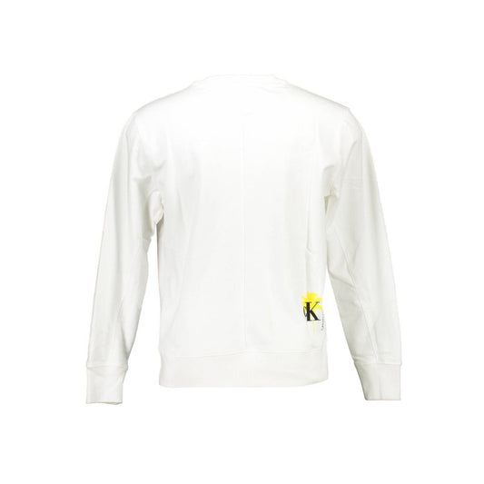 Calvin Klein Weißer Herrenpullover aus Bio-Baumwolle