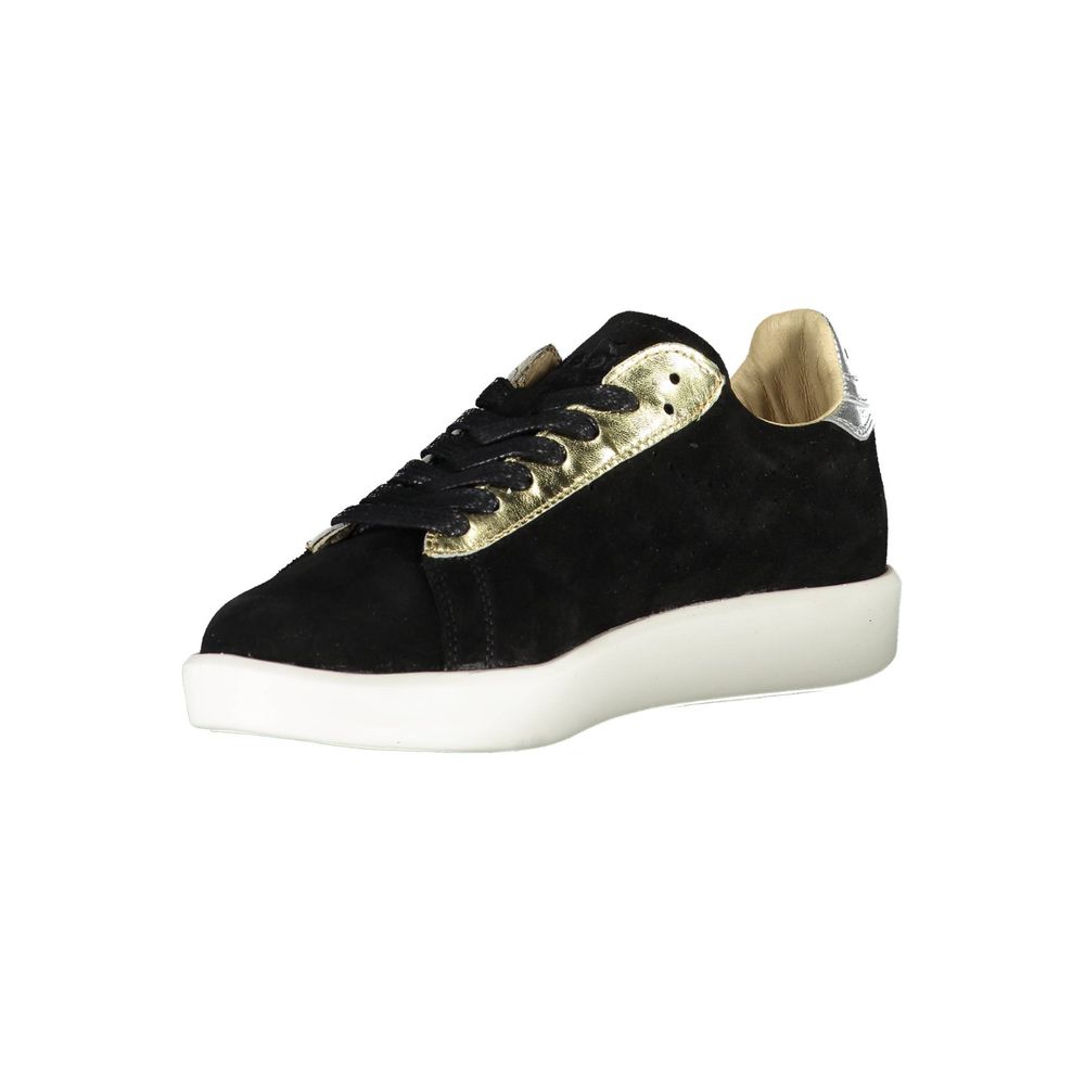 Diadora Damen-Sneaker aus schwarzem Leder
