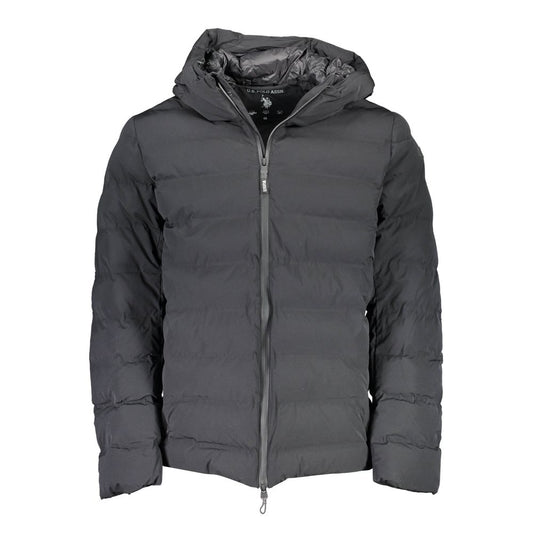 US POLO ASSN. Schwarze Polyamid-Herrenjacke
