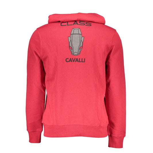 Cavalli Class Roter Baumwollpullover für Herren