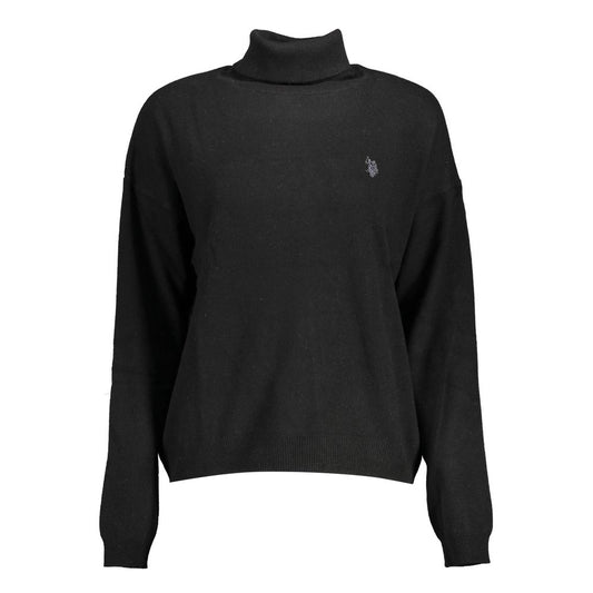 US POLO ASSN. Schwarzer Wollpullover für Damen