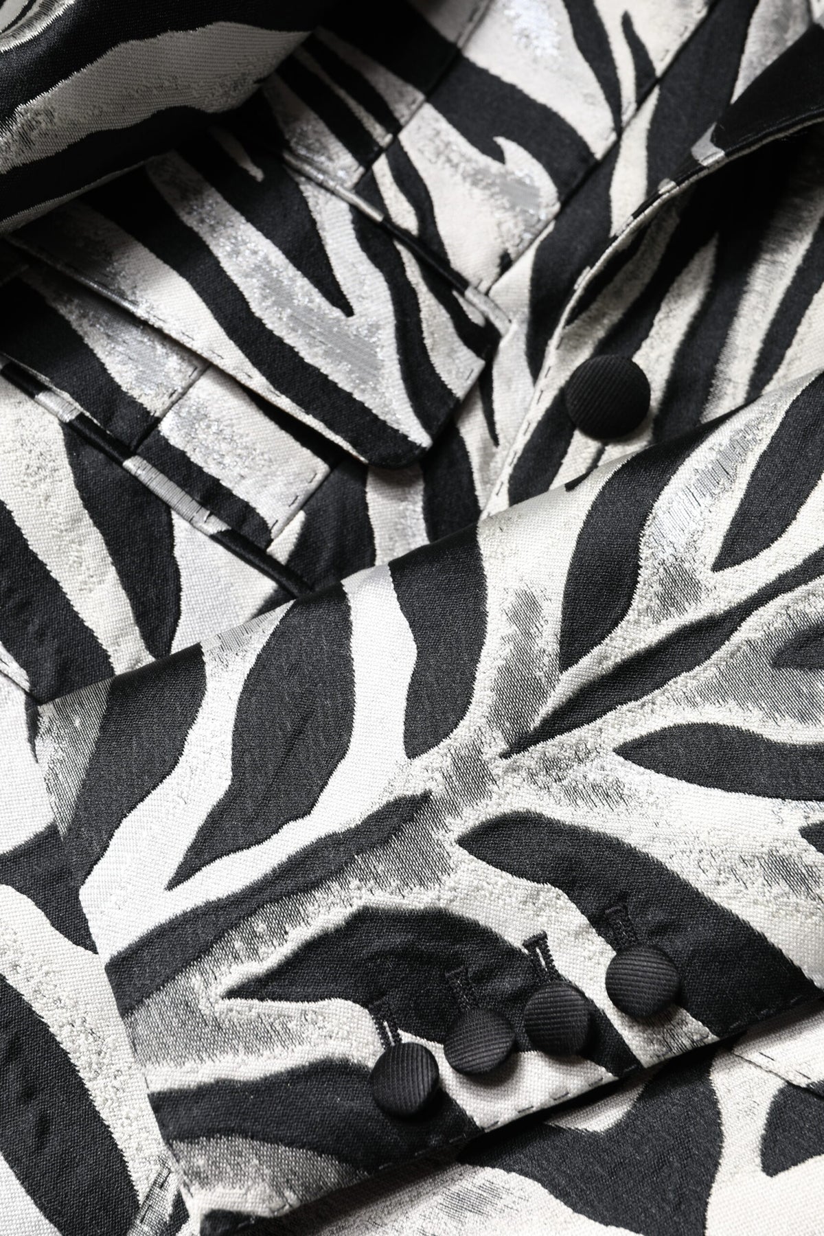 Dolce & Gabbana Schwarze Damen-Blazerjacke aus Polyester und Silber