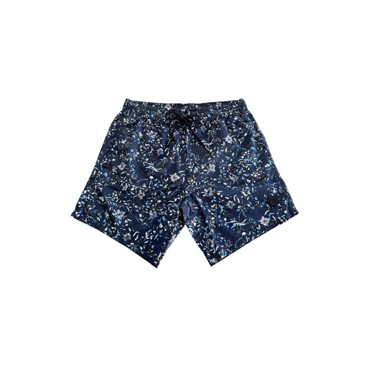 Trussardi Beachwear Blaue Polyester-Badeshorts für Herren