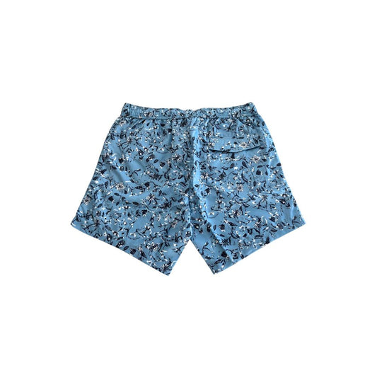 Trussardi Beachwear Hellblaue Polyester-Badeshorts für Herren