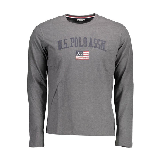US POLO ASSN. Braunes Herren-T-Shirt aus Baumwolle