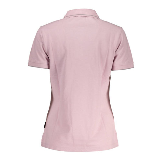 Napapijri Damen Poloshirt aus rosa Baumwolle