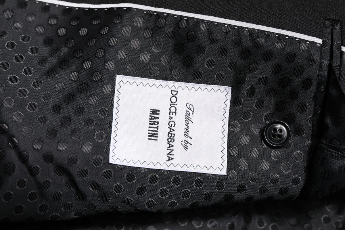 Dolce & Gabbana Dunkelgraue MARTINI Einreihige Jacke