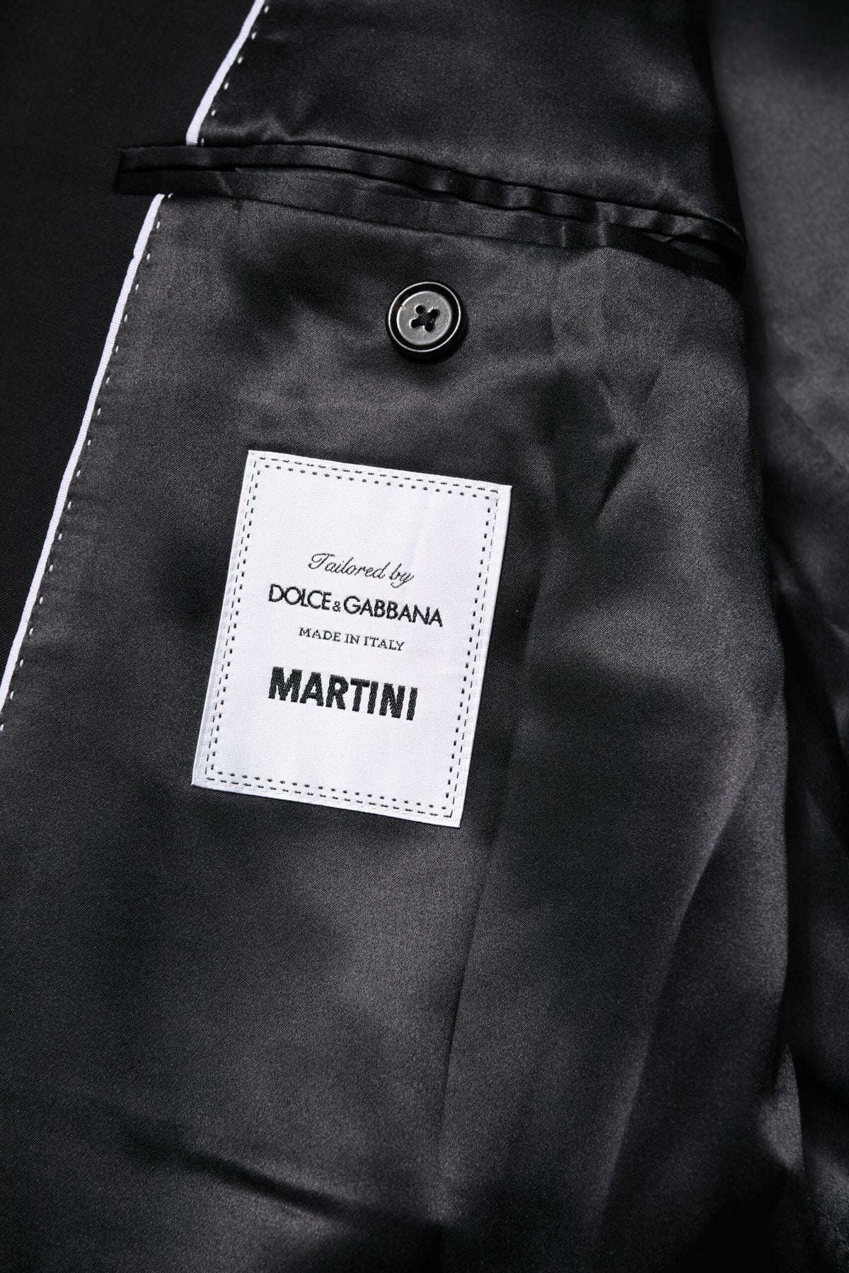 Dolce & Gabbana Schwarze MARTINI Zweireihige Anzugjacke