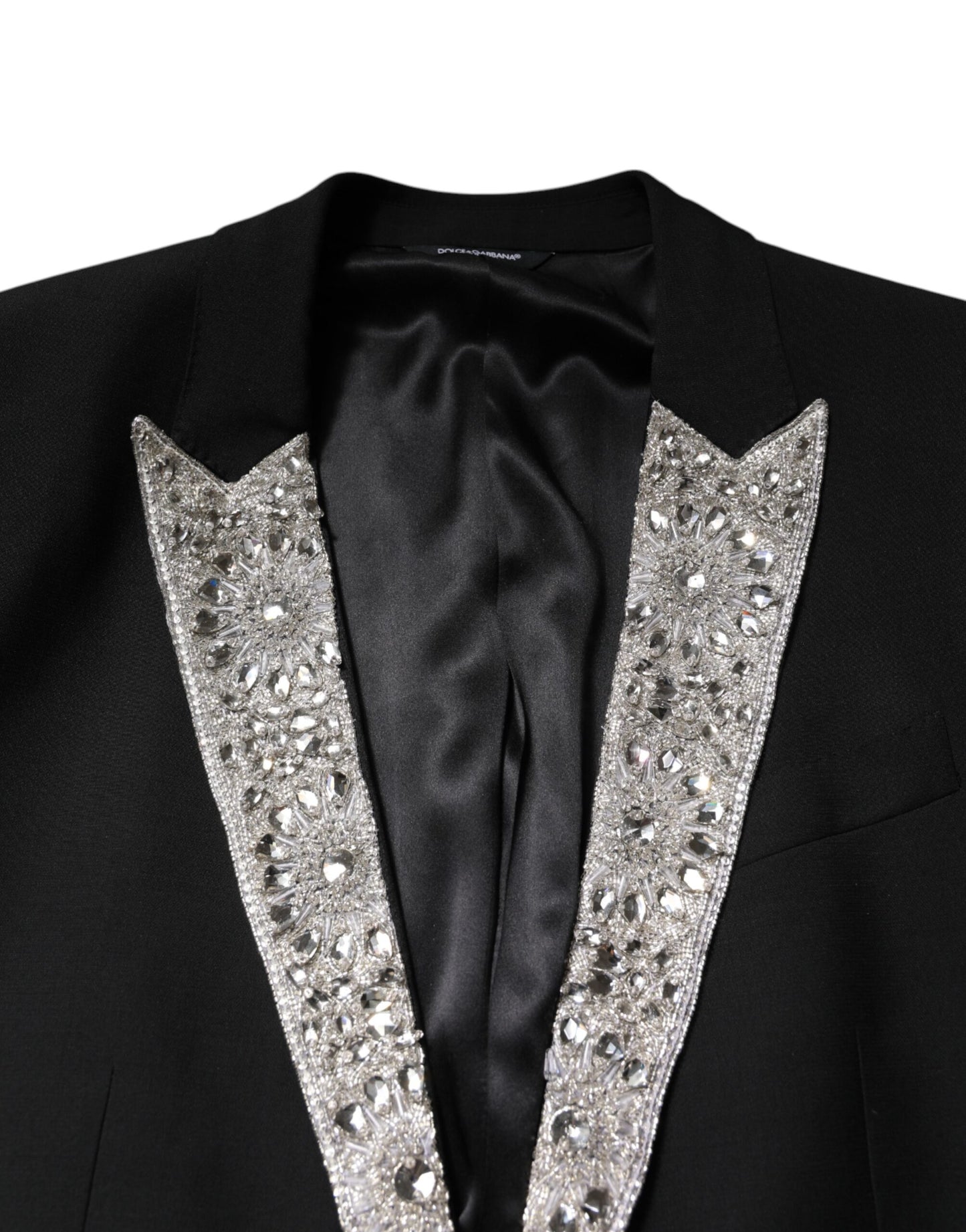 Dolce & Gabbana Black MARTINI Crystal Embellished 3 Pc Suit