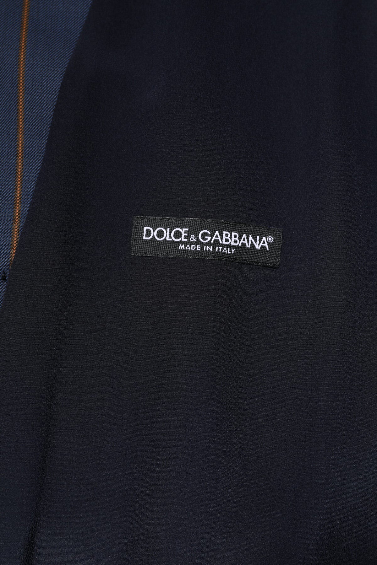 Dolce & Gabbana Blau gestreifte Weste aus Wolle für formelle Herren