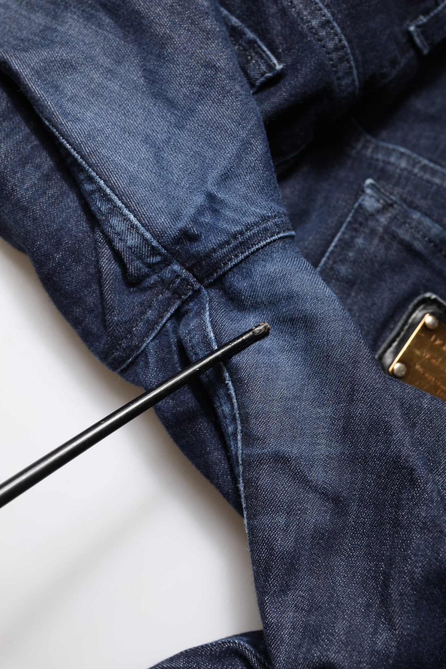 Dolce & Gabbana Dunkelblaue Skinny-Jeans aus verkürzter Baumwolle