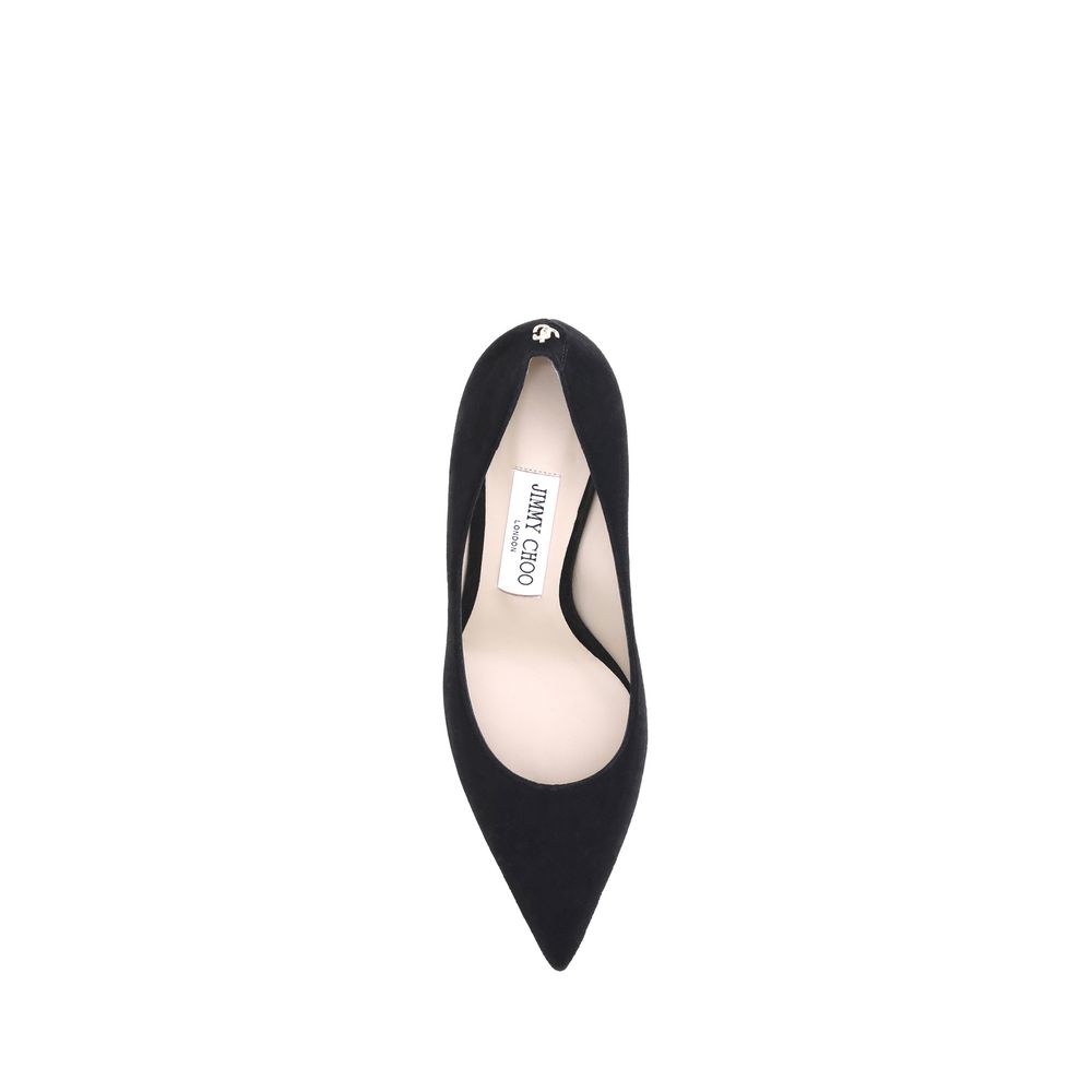 Jimmy Choo Pumps aus schwarzem Ziegenleder mit mittelhohem Absatz