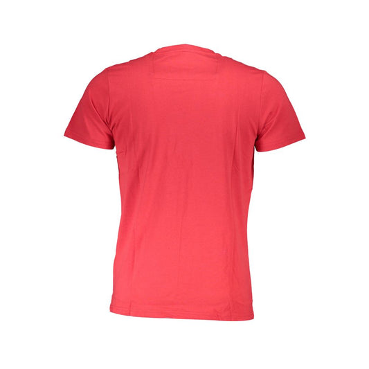 Cavalli Class Rotes Herren-T-Shirt aus Baumwolle