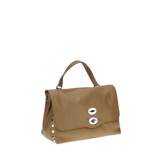 Zanellato Schultertasche aus braunem Kalbsleder (Bos Taurus)