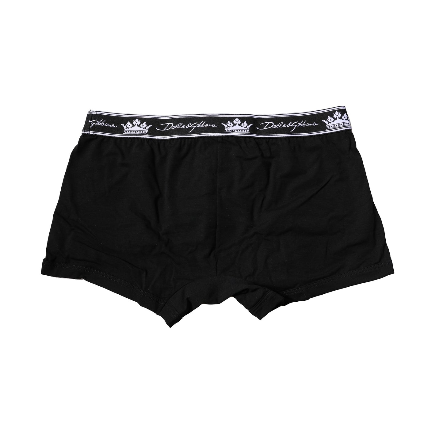 Dolce & Gabbana – Schwarze Boxershorts aus Baumwollstretch in regulärer Passform
