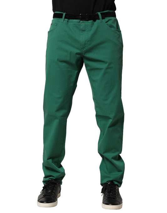 Dolce & Gabbana Grüne Skinny-Jeans aus Baumwollstretch für Herren