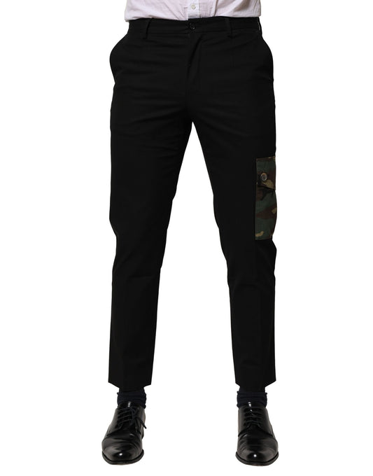 Dolce & Gabbana Schwarze Cargohose aus Baumwolle für Herren